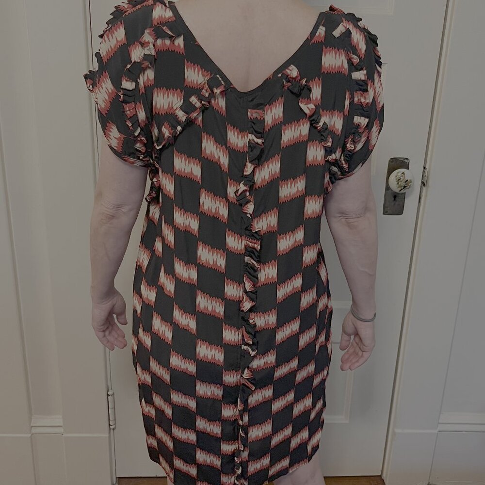 No6 silk black and red dress NWT
